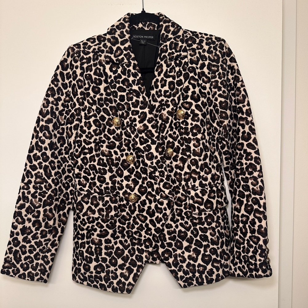Boston Proper Animal Print Blazer